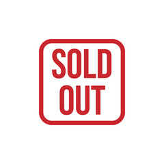 Sold stamp logo. Vector illustration for web design