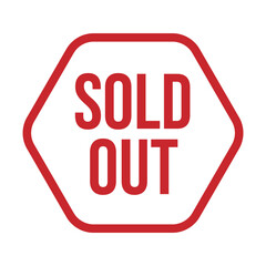 Sold stamp logo. Vector illustration for web design