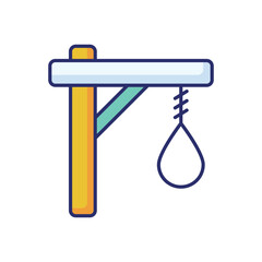 Hanged Man icon vector stock illustration