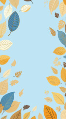 Vector foliage pattern frame