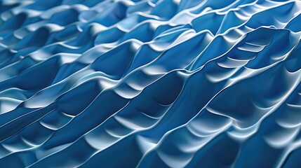 Fototapeta premium An abstract background with flowing, wavy lines resembling the natural moveme nt of water, in a gradient of blue hues