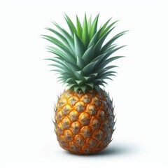 Fototapeta premium pineapple isolated on white background, full depth of field 