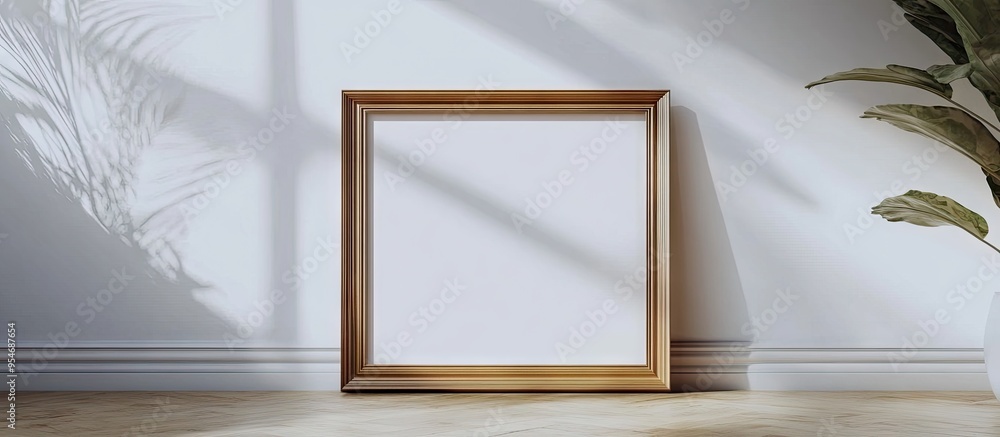 Aufkleber Isolated picture frame photo frame white backdrop. with copy space image. Place for adding text or design