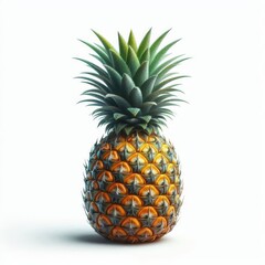 Fototapeta premium pineapple isolated on white background, full depth of field 