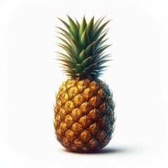 Fototapeta premium pineapple isolated on white background, full depth of field 