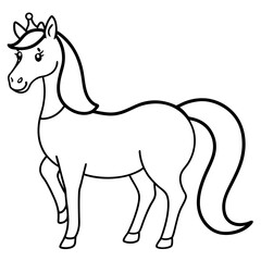 Obraz premium horse cartoon isolated on white