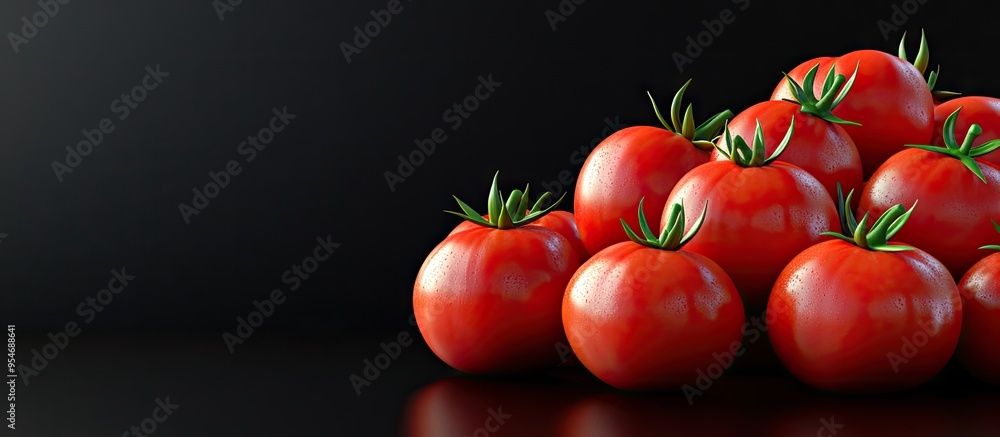 Poster new batch of tomatoes. with copy space image. place for adding text or design
