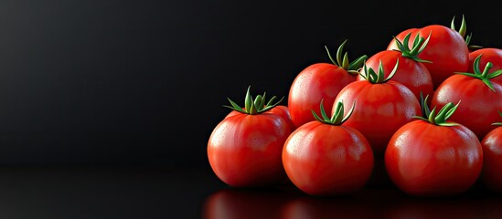 new batch of tomatoes. with copy space image. Place for adding text or design