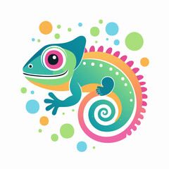 Chameleon Cute Small Cartoon Baby Animal Character