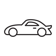 Sportcar icon in thin line style vector illustration graphic design