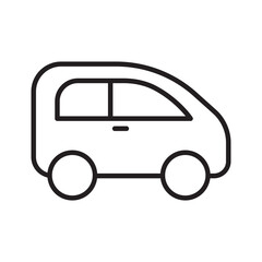 City car icon in thin line style vector illustration graphic design
