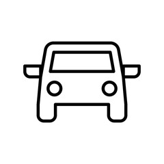 Car icon in thin line style vector illustration graphic design