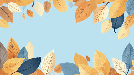 Vector foliage pattern frame