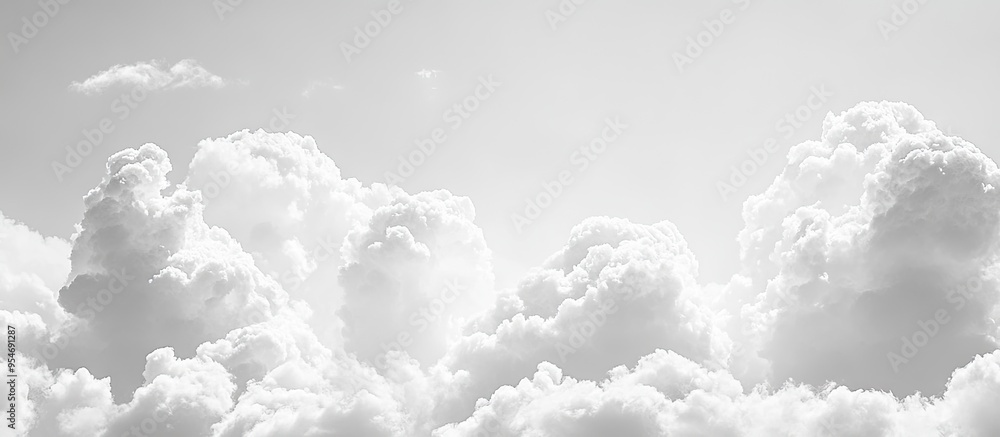 Aufkleber Outline against a cloudy sky. with copy space image. Place for adding text or design
