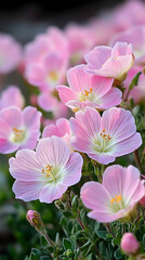 Fototapeta premium Soft Pink Flowers with Delicate Petals.