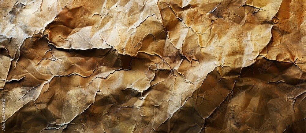 Poster Aged wrinkled paper texture Worn paper background. with copy space image. Place for adding text or design