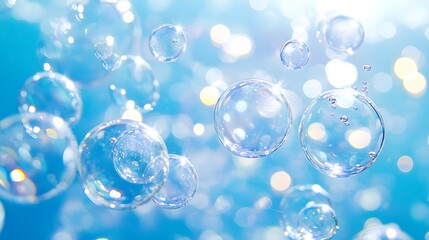Blue Sky Bubbles -  Abstract Photography Background