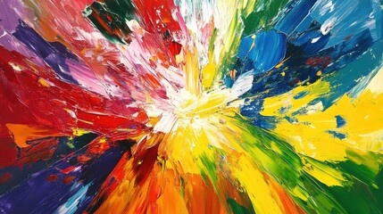 Obraz premium Energetic explosion of colors in abstract art