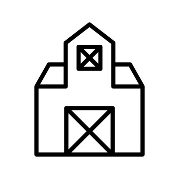 recommend clip art: Barn icon in thin line style vector illustration graphic design