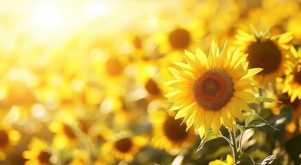 Obraz premium Vibrant Sunflower Field
