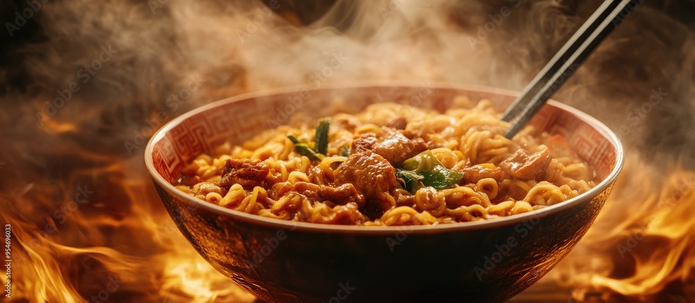 Poster ramen. with copy space image. Place for adding text or design