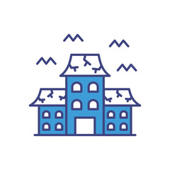 Haunted House icon vector stock illustration
