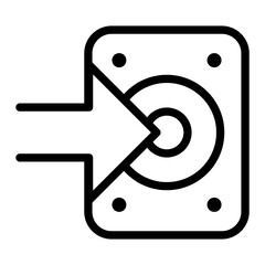 Save data icon in thin line style vector illustration graphic design