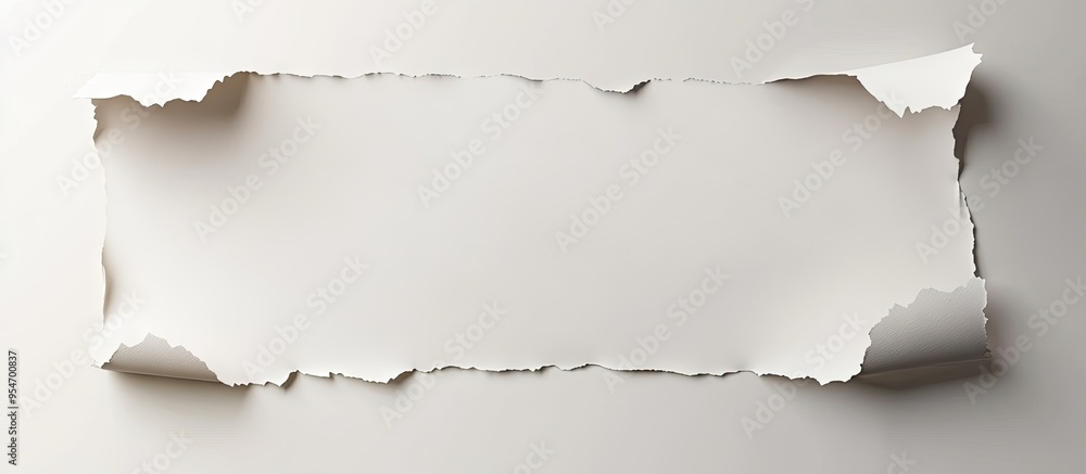 Poster Torn paper empty paper. with copy space image. Place for adding text or design