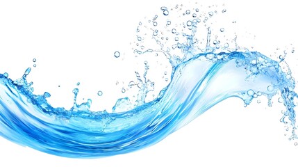 Obraz premium Blue Water Splash, Isolated, Abstract Background
