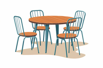 illustration of a table and chair 