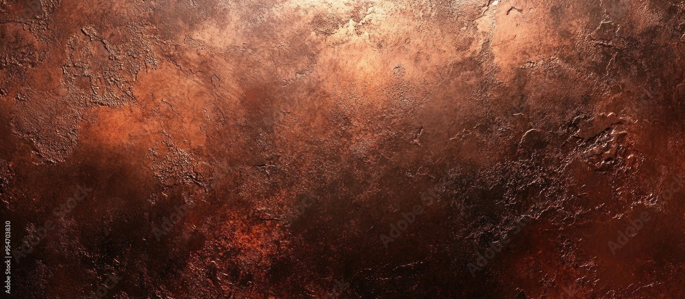 Poster Copper textured background Metal surface Proper lighting. with copy space image. Place for adding text or design