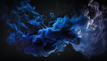 Smoke colorful &black for background