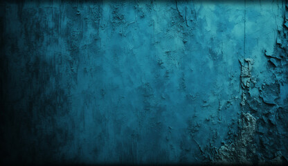 Obraz premium A soothing abstract background with metal texture, featuring empty spaces in cool blue and green tones.