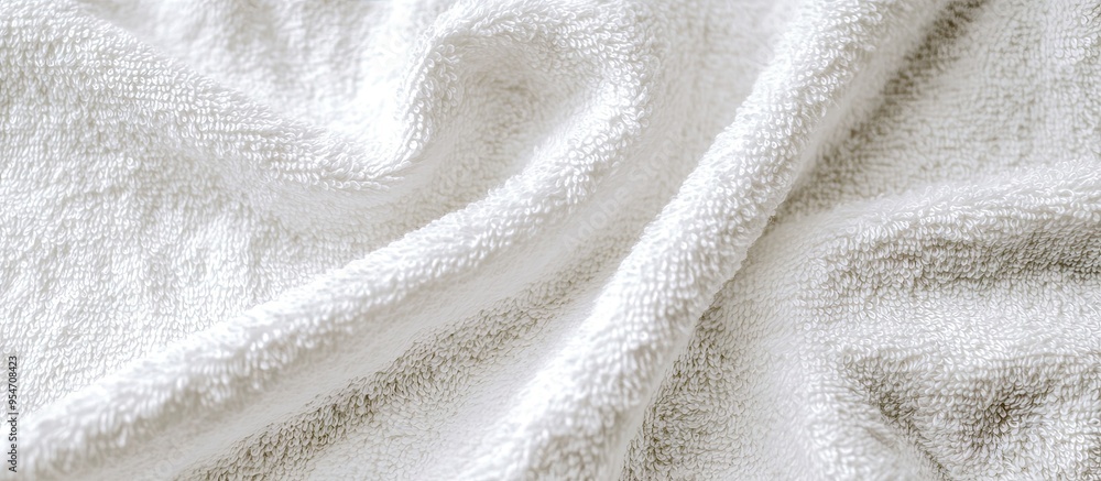 Poster Soft terry towel serving as a background Area for design. with copy space image. Place for adding text or design