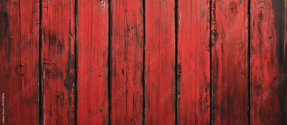 Aufkleber red wooden background with paint space for typing. with copy space image. Place for adding text or design