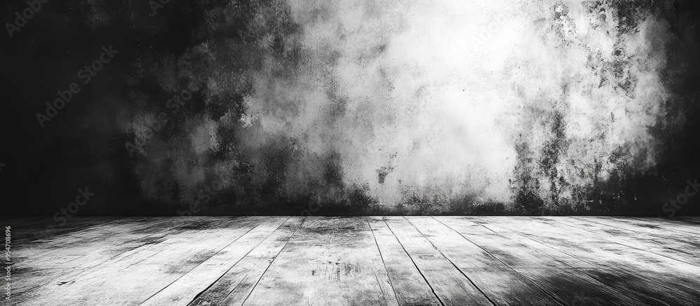 Aufkleber Black and white grunge backdrop featuring textured space. with copy space image. Place for adding text or design