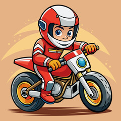 Obraz premium moto racr vector illustration