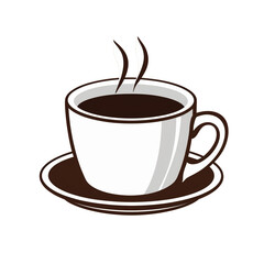 Obraz premium vector illustration of a single cup of coffee
