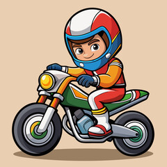 Obraz premium moto racr vector illustration