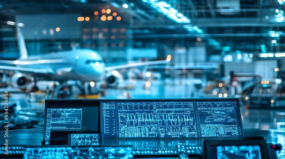 Aufkleber a photograph showcasing an airline center that leverages the power of the internet of things iot to 
