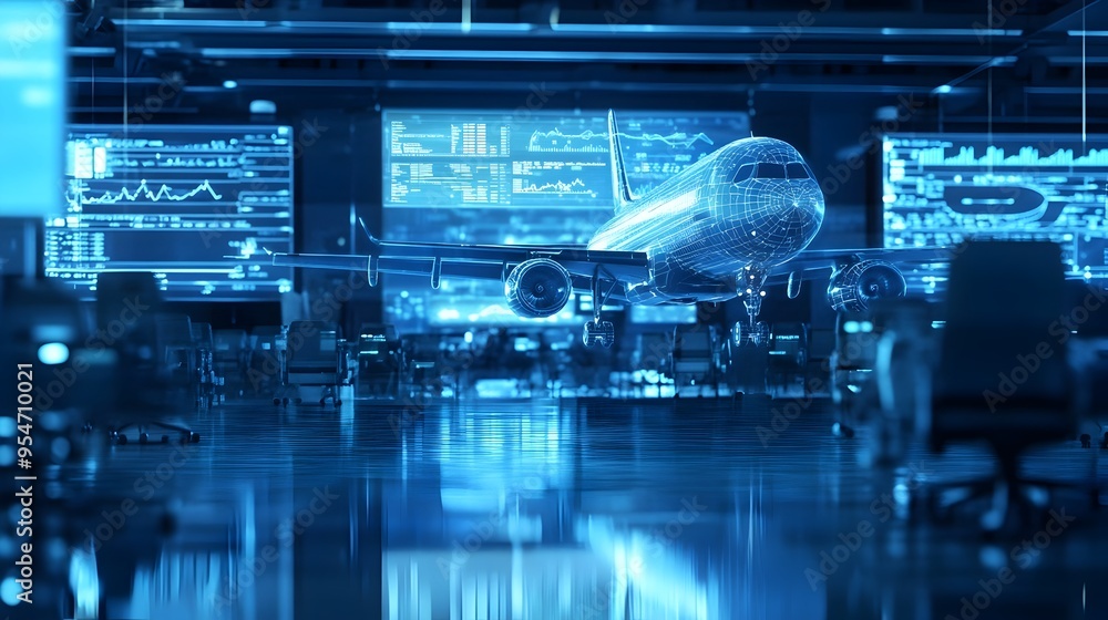 Aufkleber airline center leveraging iot technology for real time monitoring of fleet performance and maintenan
