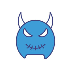 Spooky Mask icon vector stock illustration