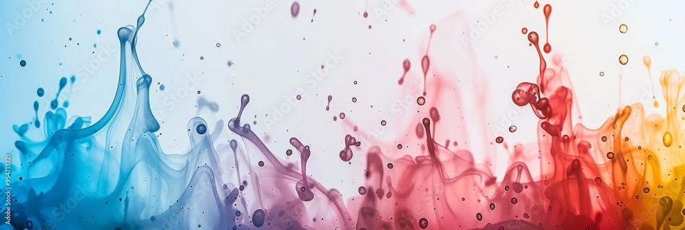 Poster an abstract display of vibrant, liquid colors mixing in a chaotic and artistic pattern