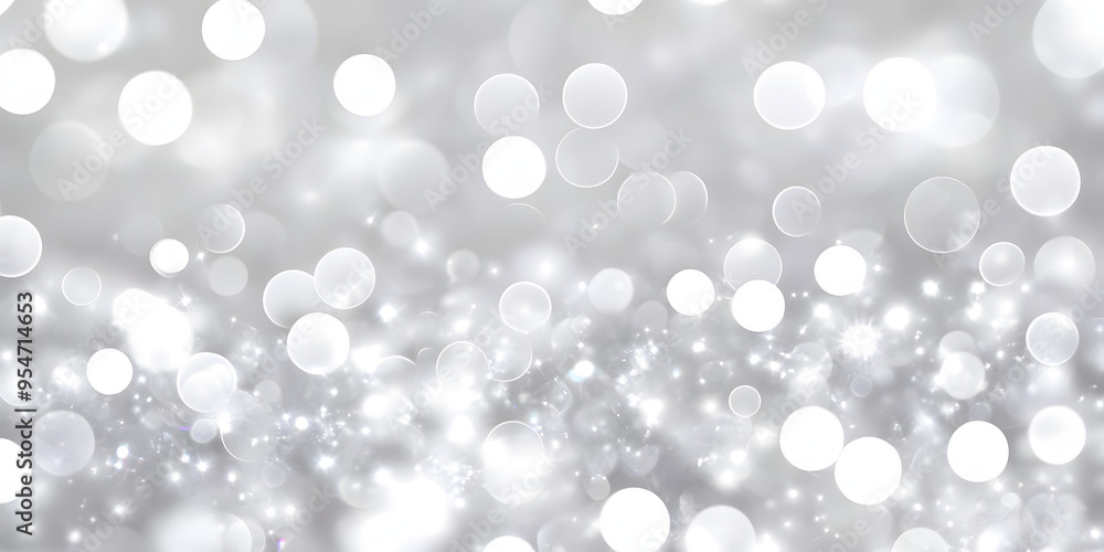 Aufkleber seamless abstract white bokeh blur background texture transparent overlay. dreamy soft focus wallpap