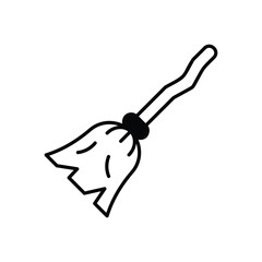 Broomstick icon vector stock illustration