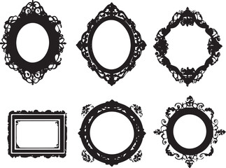 Set frames. Hand drawn vector illustration