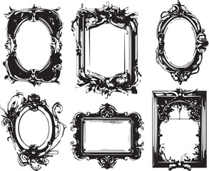 Set frames. Hand drawn vector illustration
