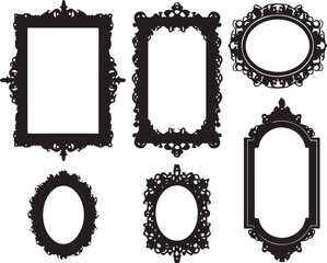 Set frames. Hand drawn vector illustration