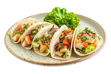 Fish tacos on a plate