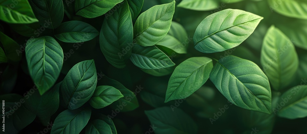 Poster close ups and details of the green leaves. with copy space image. place for adding text or design
